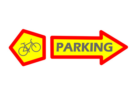 自行车停车标志照片