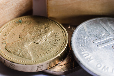 英国一英镑硬币照片