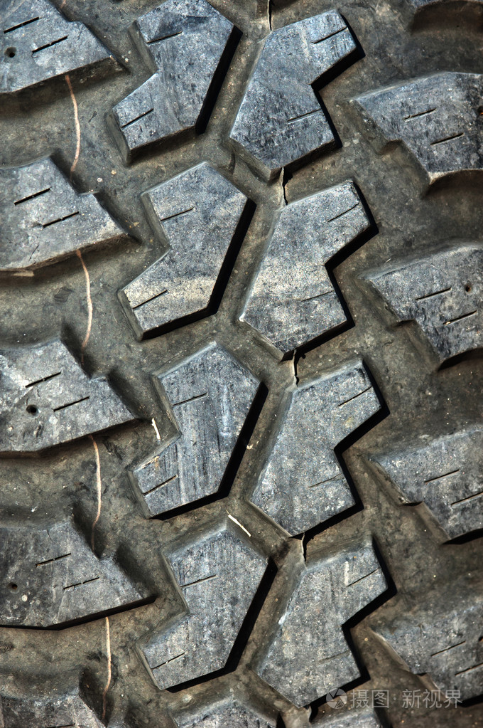 关闭了汽车轮胎纹理