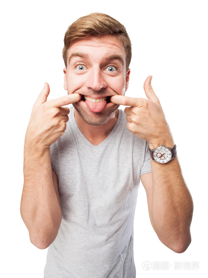 金发碧眼的男人开玩笑