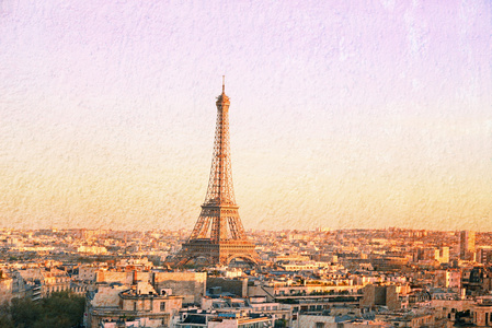 法国巴黎埃菲尔铁塔年份格朗格墙纹理