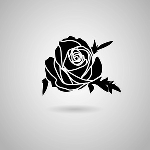 黑色玫瑰图标