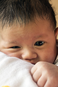 初生婴儿的小男孩