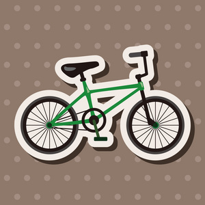 自行车卡通设计元素矢量图片