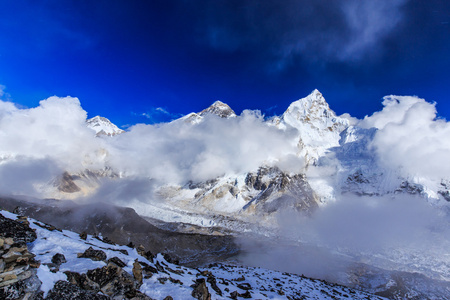 在尼泊尔的喜马拉雅山风光