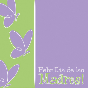 手矢量格式绘制西班牙语母亲节快乐一天卡
