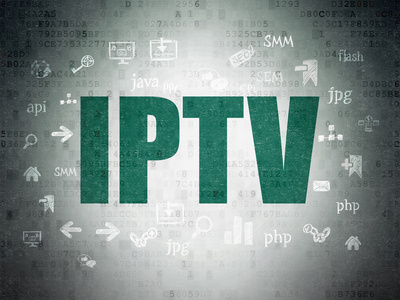 Web 发展理念 Iptv 数字纸张背景上