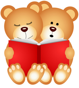读一本书的玩具熊