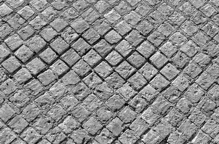 黑白石材砖墙纹理可用作背景