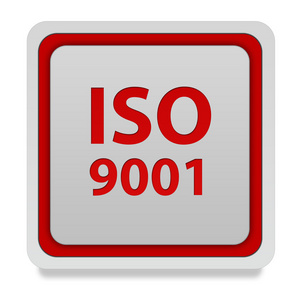 Iso 9001 白色背景上的图标