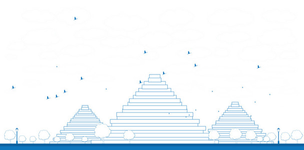大纲金字塔在吉萨矢量图