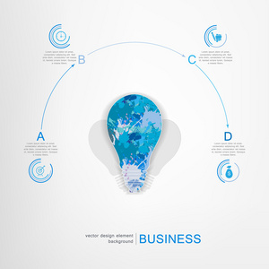 灯泡与业务信息图表