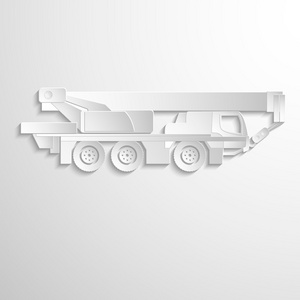 自行式高空作业车重型卡车上的插图
