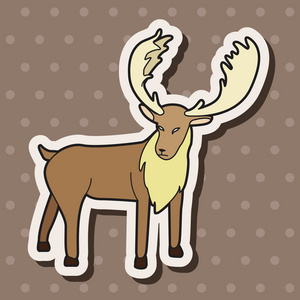 动物麋鹿动漫主题元素图片