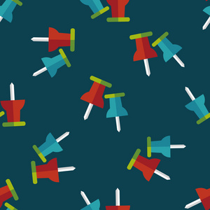 推针无缝背景图钉扁平状的图标,eps10 无缝图案背景照片