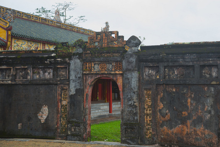 在越南，堡垒在顺化古城古镇