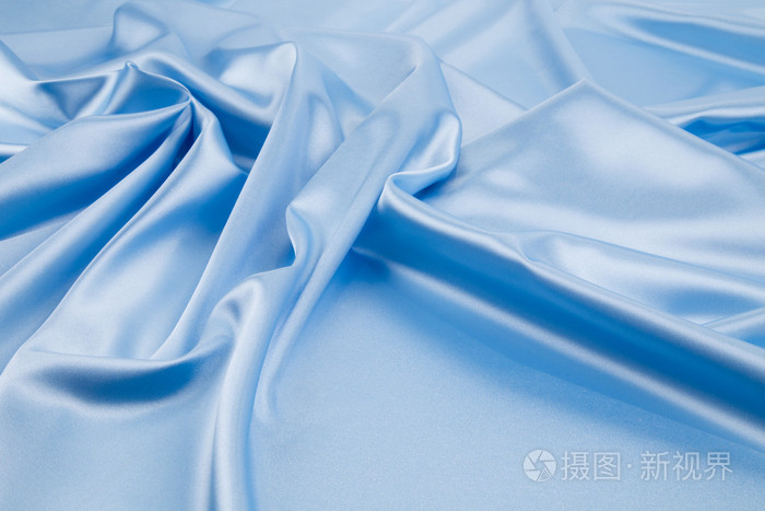 蓝色的丝绸布背景