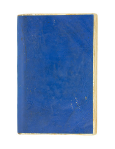 孤立在白色背景上的蓝色封面旧书