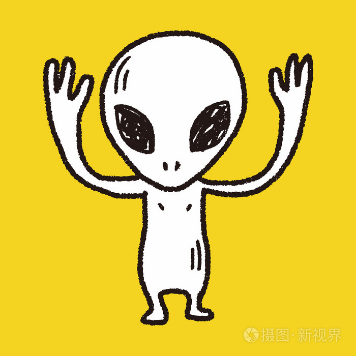 涂鸦外星人插画-正版商用图片1izxsp-摄图新视界