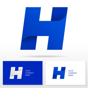 字母 H logo 图标设计模板元素插图