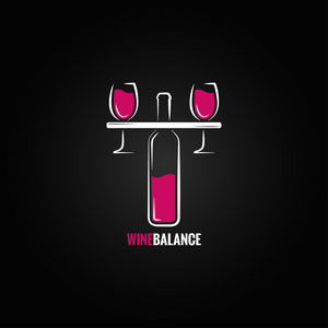 酒红色和白色平衡概念设计背景