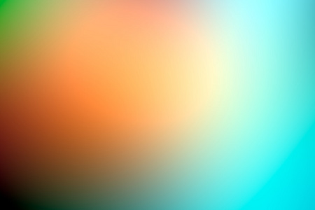 蓝色橙色和绿色色调抽象的模糊图像