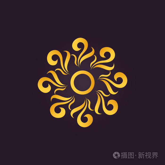 太阳的符号抽象矢量图