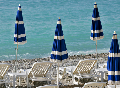 尼斯市海滩遮阳伞