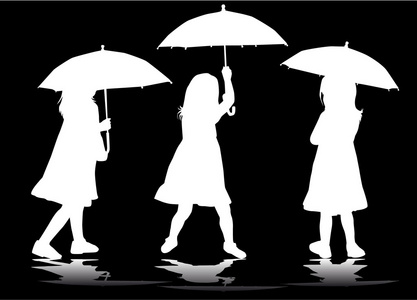 雨伞的女孩