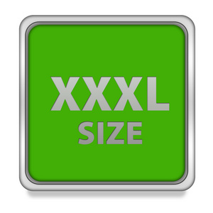 白色背景上的 Xxxl 大小正方形图标