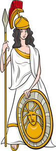 希腊女神雅典娜卡通