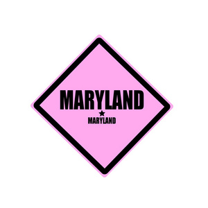 马里兰州黑戳文本在粉红色的背景上