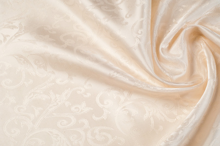 织物丝绸纹理奶油色奶油色淡米色.