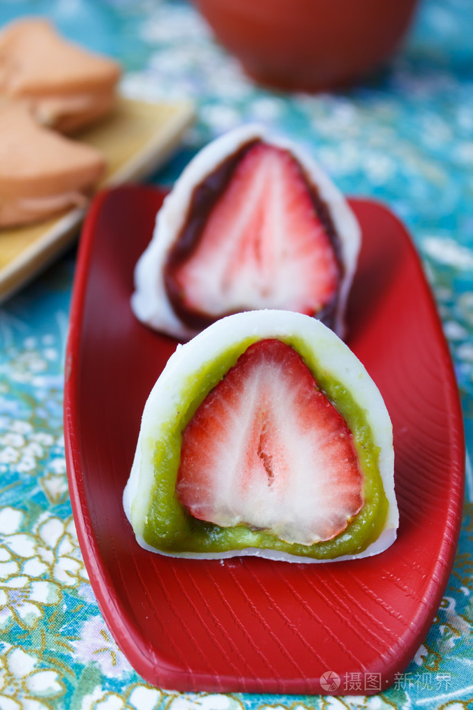 日本甜点麻糬草莓大福