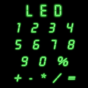 绿色的 led 的数字