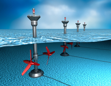 潮汐能源 在海洋中的发电机