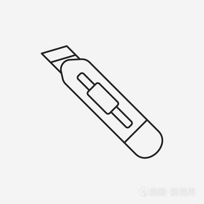 美工刀线图标插画-正版商用图片1j1u9m-摄图新视界