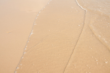 夏季海滩沙纹特写沙质地