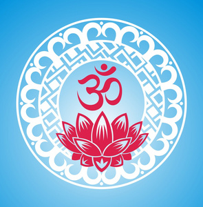 矢量抽象形状线条艺术莲花象征矢量佛教的象征,盛开的莲花莲花偶像.