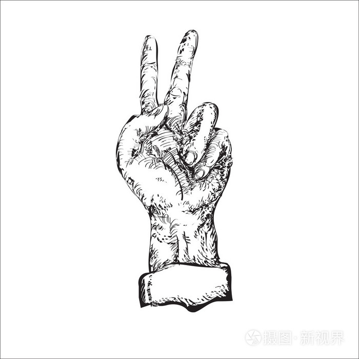 胜利的手势