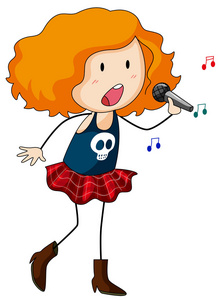 素描唱歌图片-素描唱歌素材-素描唱歌插画-摄图新视界