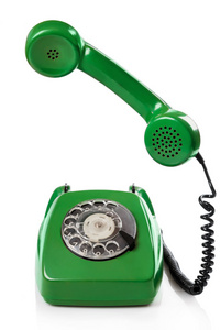 绿色复古电话