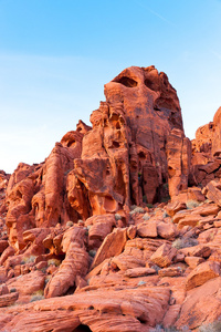 独特的红砂岩岩石的结构