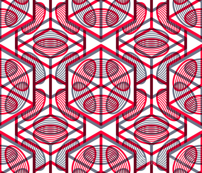 摘要交织无缝的几何图案