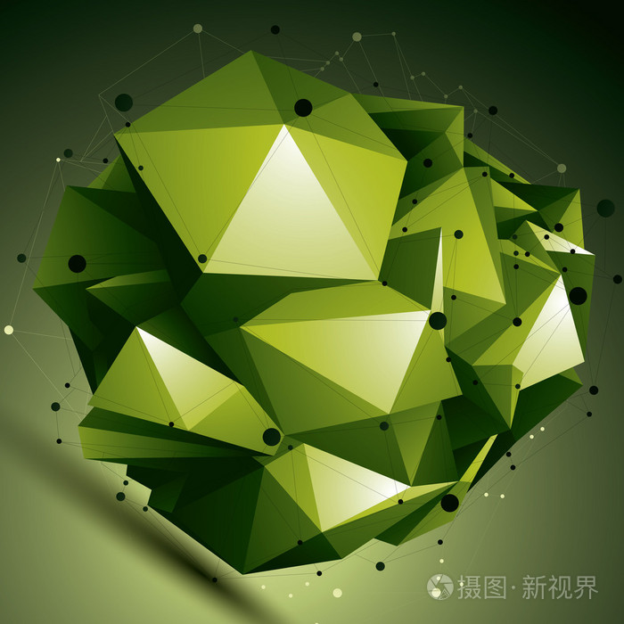 不对称的抽象物体