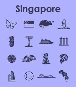 一套新加坡简单图标