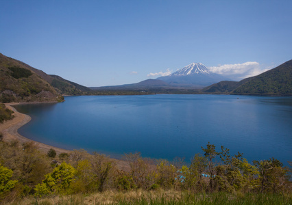 富士山和湖本栖湖