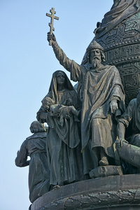 千年的俄罗斯纪念碑的细节