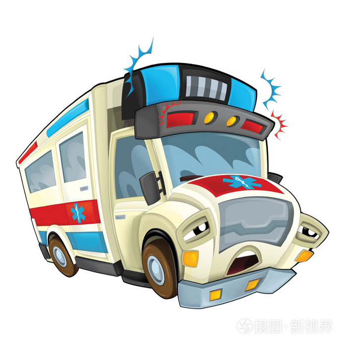 卡通救护车-漫画