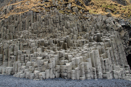 玄武岩柱 Reynisfjara 海滩冰岛